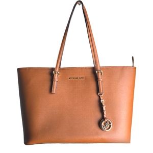 MICHAEL  Michael Kors Jet Set Travel MD TZ Multi Function Tote Luggage Leather